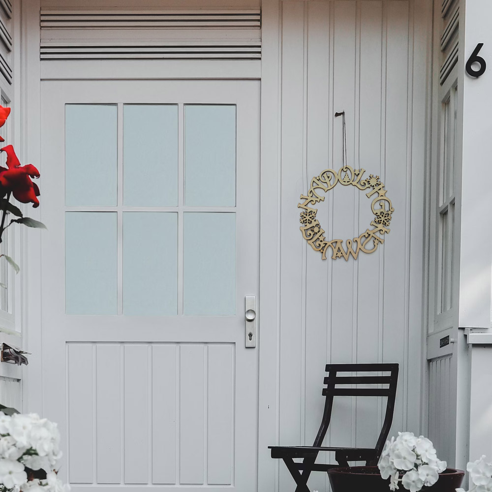 Welsh Christmas Wreath - Nadolig Llawen